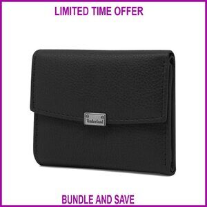 Leather RFID Blocking Wallet with Zippered Coin Purse & Snap Closure